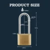 Itopfox Solid Brass Padlock With Key, Secure Gate Lock For Outdoor Fence, Shed, Storage, Garage, Durable And Weather-Resistant 1 Itopfox Solid Brass Padlock With Key, Secure Gate Lock For Outdoor Fence, Shed, Storage, Garage, Durable And Weather-Resistant -Kitchen Chef GUEST b9458977 20e6 4ea5 8e1e 43b94398c61e