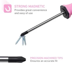 Itopfox 12-Piece Pink Magnetic Screwdrivers Set With Slotted Phillips And Precision Screwdrivers, Repair Tool Kit With Storage Bag -Kitchen Chef GUEST b94d1920 6b37 4daa aa64 36845519b105