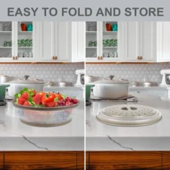 Itopfox 2 In 1 Microwave Mat & Food Cover - Silicone Bowl Holder, Splatter Guard, Multi-Use Trivet, Pot Holder, Drying Mat, Utensils Rest For Kitchen -Kitchen Chef GUEST ba108e33 9c9f 4232 8e6d 2de74ac37c25