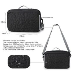 Itopfox Baby Diaper Bag With Multiple Pockets For Diapers, Wipes & Toys, Hand Strap, Fits In Backpack Or Stroller (Black Flower) 11 Itopfox Baby Diaper Bag With Multiple Pockets For Diapers, Wipes & Toys, Hand Strap, Fits In Backpack Or Stroller (Black Flower) -Kitchen Chef GUEST ba394668 694b 4c8a aae2 42bd0e499a8b