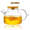 Itopfox Stovetop Safe Glass Teapot With Bamboo Lid And Removable Filter Spout, Clear Tea Kettle For Blooming And Loose Leaf Tea, Perfect For Camping -Kitchen Chef GUEST bb97e145 183e 4a38 ad36 a262c177da13