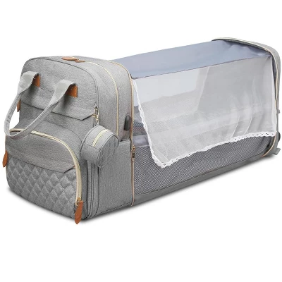 Itopfox Large Diaper Backpack With Changing Station, Insulated Pockets, USB Port, Waterproof, Lightweight, Unisex, Grey 9 Itopfox Large Diaper Backpack With Changing Station, Insulated Pockets, USB Port, Waterproof, Lightweight, Unisex, Grey - Image 7