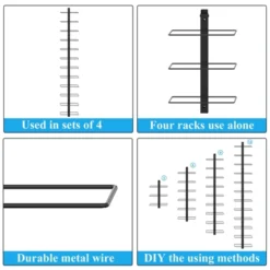 Itopfox 36 Bottle Wall Mounted Wine Rack, Modular Hanging Rack For DIY Display, Detachable 3 Pack Bottle Holder, Black Metal Storage For Bar, Cellar -Kitchen Chef GUEST bd19e066 e622 4052 bf2c 16439b0fb1ec