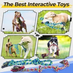 Itopfox Heavy Duty Dog Rope Toys For Aggressive Chewers, Tough Tug Of War Toys For Large, Medium & Small Dogs – 5 Pack With 2 Ropes & 3 Supplies -Kitchen Chef GUEST be1403ae 9104 4d45 88f7 3616c979f91a