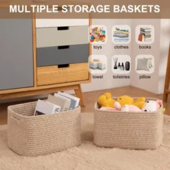 Itopfox Storage Baskets For Organizing, Woven Decorative Baskets For Shelves - Books, Towels, And Clothes, Cotton Rope Toy Storage Bins, Pack Of 4 -Kitchen Chef GUEST be1f552e 834a 46e5 93e3 88f5569c7f62