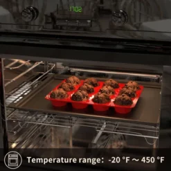 Itopfox 5-Piece Silicone Baking Pans Set - Nonstick Bakeware With Loaf Pan, Muffin Pan, Square & Round Cake Pans - Oven & Dishwasher Safe -Kitchen Chef GUEST be2009c6 7e94 40f3 8c51 bc366c4cfaee