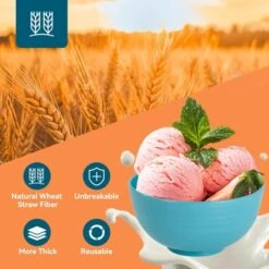 Itopfox Wheat Straw Dinnerware Set-16 Unbreakable Plates, Bowls, Cups & Sauce Dishes, Microwave & Dishwasher Safe For Kitchen, Parties & Camping -Kitchen Chef GUEST c10e545d 6cd9 401c 9109 d37256cc2985