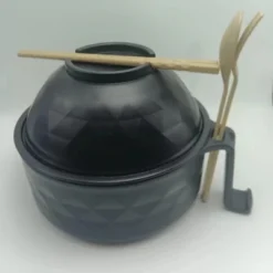 Itopfox Microwave Ramen Bowl Cooker Set With Handles, Includes Spoon Chopsticks Fork, Perfect For College Dorm Room & Apartment Essentials (Black) -Kitchen Chef GUEST c2d06735 c550 4817 82de 380dc6953942