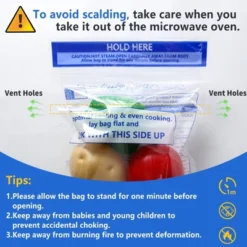 Itopfox 12 Pcs Reusable Microwave Steamer Cooking Bags For Vegetables Potatoes Meat, Perfect For Healthy Steam Cooking, Preserves Nutrients -Kitchen Chef GUEST c30d8099 efa6 4cdf bbfd 34fe6beae53a