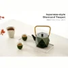 Itopfox Stovetop Safe Japanese Cast Iron Tea Kettle, Diamond Design Teapot With Removable Infuser For Loose Leaf Tea, Dark Green -Kitchen Chef GUEST c40ae24b ecd1 4afc a56d 3d839ebc923e