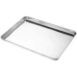 Itopfox Stainless Steel Baking Sheet Set Of 3, Non Toxic & Heavy Duty Cookie Sheets, Easy Clean & Rust Resistant For Toaster Ovens & Serving -Kitchen Chef GUEST c4df46a1 fe2b 4b92 b46d b3c8627d650e