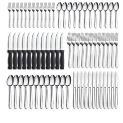 Itopfox 72-Piece Silverware Set For 12 With Steak Knives, Stainless Steel Cutlery Set Includes Forks, Spoons, Dishwasher Safe For Home & Restaurant -Kitchen Chef GUEST c79ea563 b653 4164 90aa eab67faf22ff