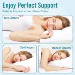 Itopfox Hotel Collection Bed Pillows 2 Pack, Standard Size Cooling Pillows, Premium Soft Down Alternative Fill For Side Stomach Back Sleepers -Kitchen Chef GUEST c85bc0c9 1a90 43d4 bc25 6cd5a1d374f9