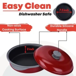 Itopfox Microwave Frying Pan Skillet With Lid, Grill & Crisper Pan For Fry, Sizzle, Brown Foods In Microwave, Cookware For Grilling, Reheating -Kitchen Chef GUEST c8bbcd7a b7e9 4f92 823b 89b92150096e