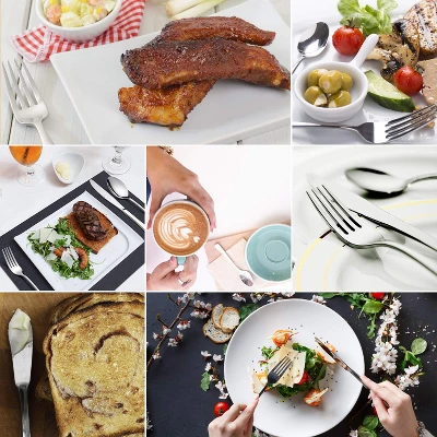 Itopfox 45-Piece Silverware Set, Durable Stainless Steel Flatware For 8, Ergonomic Design With Steak Knives, Rust-proof, Dishwasher Safe Kitchen 9 Itopfox 45-Piece Silverware Set, Durable Stainless Steel Flatware For 8, Ergonomic Design With Steak Knives, Rust-proof, Dishwasher Safe Kitchen - Image 7