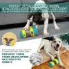 Itopfox Adjustable Dog Puzzle Toy Treat Dispensing Ball, Slow Feeder Interactive Chase Toy For Small Medium Large Dogs, Enrichment Training Pet Toy