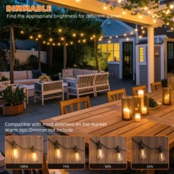 Itopfox 240FT Waterproof LED Outdoor String Lights, Shatterproof Vintage Lighting For Patio, Backyard, Porch, Gazebo, Warm White Dimmable Commercial -Kitchen Chef GUEST cbdfdc10 af3a 4fc5 8341 f4475373459e