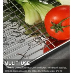 Itopfox Stainless Steel Baking Sheet Set With Cooling Racks & Silicone Mats, 9-Piece Oven Cookie Pan Kit For Easy Cleaning & Versatile Baking Needs -Kitchen Chef GUEST cc30e1d2 5397 45c3 8325 1c4f0ed63ba0