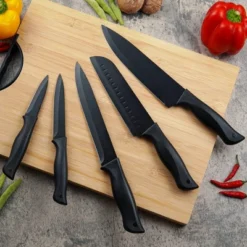 Itopfox 15-Piece Kitchen Knife Set With Block, Self-Sharpening, Dishwasher Safe, Anti-Slip Handle, Black -Kitchen Chef GUEST cc6d696b 8c49 4c11 b78f e00aa42cb55e