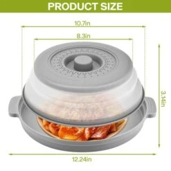 Itopfox Microwave Splatter Cover With Anti-scald Base Plate, Large Plastic & Silicone Vented Collapsible Guard Lid, Plate Holder & Kitchen Colander -Kitchen Chef GUEST cd48646a 942b 40df a0e6 b4a422283919