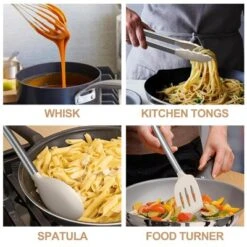 Itopfox 34-Piece Silicone Kitchen Utensil Set For Nonstick Cookware With Stainless Steel Handles, Includes Spatulas, Spoons, Tongs, & Cooking Tools -Kitchen Chef GUEST cf746070 d17d 492b 932d d4e7c2612a1d