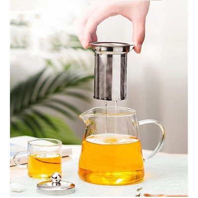 Itopfox Mini Glass Teapot With Removable Stainless Steel Infuser For Blooming & Loose Leaf Tea, Microwave & Stovetop Safe 5 Itopfox Mini Glass Teapot With Removable Stainless Steel Infuser For Blooming & Loose Leaf Tea, Microwave & Stovetop Safe - Image 3
