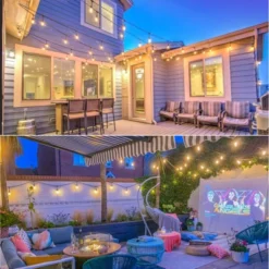 Itopfox 96FT LED Outdoor String Lights, Dimmable Waterproof Patio Lights With Shatterproof Edison Vintage Bulbs For Backyard Porch Garden -Kitchen Chef GUEST d1adb0f6 70f7 48a3 95ff ef2e22e55a67