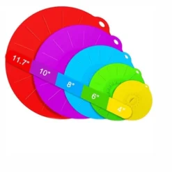 Itopfox Silicone Lids - 5 Pack Heat Resistant Microwave Splatter Cover, Reusable Suction Lids For Food Storage Fits Bowls, Cups, Skillets, Plates -Kitchen Chef GUEST d246fd78 fd81 4079 bf51 4a592130b2ae