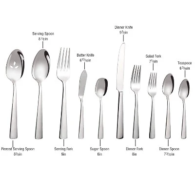 Itopfox 45-Piece Silverware Set, Durable Stainless Steel Flatware For 8, Ergonomic Design With Steak Knives, Rust-proof, Dishwasher Safe Kitchen 7 Itopfox 45-Piece Silverware Set, Durable Stainless Steel Flatware For 8, Ergonomic Design With Steak Knives, Rust-proof, Dishwasher Safe Kitchen - Image 5