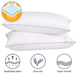 Itopfox Bed Pillows For Sleeping 2 Pack, Standard Size Cooling Pillows With Microfiber Cover For Side, Stomach, Back Sleepers 12 Itopfox Bed Pillows For Sleeping 2 Pack, Standard Size Cooling Pillows With Microfiber Cover For Side, Stomach, Back Sleepers -Kitchen Chef GUEST d5027d92 c0b1 4b75 a25b a9c532b217d3