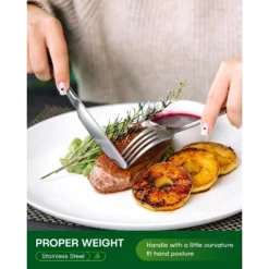 Itopfox 20-Piece Stainless Steel Flatware Set For 4, Mirror Polished Cutlery Utensil Set With Knife Fork Spoon Dishwasher Safe For Home & Restaurant -Kitchen Chef GUEST d69dc064 f472 48bc aeee 3adb074af362