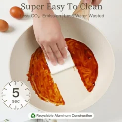 Itopfox 16-Piece Nonstick Cookware Set With Pots, Pans, Fryers, Steamer, Stewer, Silicone Spatula & Pliers, And Pot Protectors For Daily Cooking -Kitchen Chef GUEST d7901ea2 80e4 4763 9b54 3e2fdfe076f4