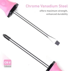 Itopfox 12-Piece Pink Magnetic Screwdrivers Set With Slotted Phillips And Precision Screwdrivers, Repair Tool Kit With Storage Bag -Kitchen Chef GUEST d79a60eb fc5e 4ca3 b34e 1a8e16d72b34