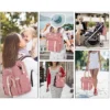 Itopfox Pink Diaper Backpack For Women With Insulated Pockets, USB Charging Port, RFID Anti-Theft Pocket, Stroller Straps, And Waterproof Fabric -Kitchen Chef GUEST d7a3300a f21d 4831 a02a 9cb586ec0b8c