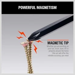 Itopfox 6-Piece Magnetic Screwdriver Set With 3 Phillips & 3 Flat Head Tips, Ergonomic Handle For Comfort & Control, Includes Wall-Mount Rack -Kitchen Chef GUEST d7a9b0d0 2f90 4ef3 b24b 9bca23734179