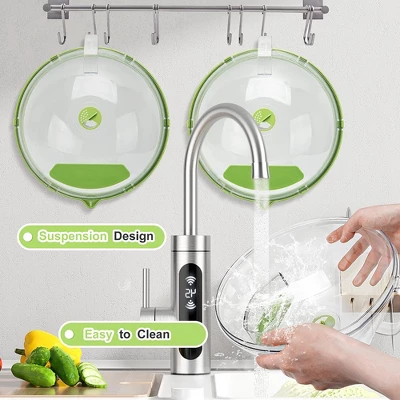 Itopfox Microwave Splatter Cover With Steamer, Clear Lid For Food, Kitchen Accessories For Microwave Oven, Green 7 Itopfox Microwave Splatter Cover With Steamer, Clear Lid For Food, Kitchen Accessories For Microwave Oven, Green - Image 5