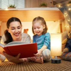 Itopfox Small Table Lamp For Bedroom - Minimalist Nightstand Light, Desk Lamp For Living Room, Office, Dorm With Linen Shade -Kitchen Chef GUEST d9285dee 811d 4da1 9252 f0b998bc5925