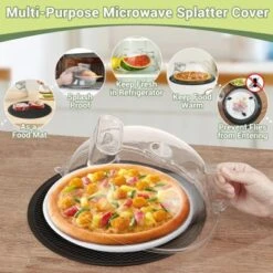 Itopfox Microwave Splatter Cover With Water Steamer, Clear Lid For Food, Integrated Handle, BPA-Free Splatter Guard, Essential Kitchen Gadgets -Kitchen Chef GUEST d9692e4b 1989 40a5 9292 9f919a74edf4
