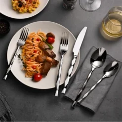 Itopfox Luxury 20-Piece Flatware Set For 4, 18/10 Stainless Steel Cutlery With Diamond Cut Design, Mirror Polished, Dishwasher Safe For Home, Wedding -Kitchen Chef GUEST da509499 c9f3 4acd bfcf c8aa69138f46