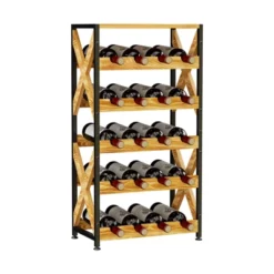 Itopfox 20 Bottle Wine Rack Freestanding Floor With Wood Top Wobble-Free 5 Tier Wine Display Storage Stand Shelf Stackable Modular Wine Bottle Holder 17 Itopfox 20 Bottle Wine Rack Freestanding Floor With Wood Top Wobble-Free 5 Tier Wine Display Storage Stand Shelf Stackable Modular Wine Bottle Holder -Kitchen Chef GUEST dbebf09e af46 4fce 84c6 39b5271e5e6e