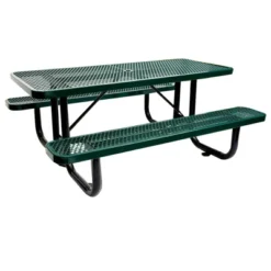 Itopfox Outdoor Steel Picnic Table With Umbrella Hole, Heavy-Duty Weatherproof Dining Table For Patio, Backyard, Garden, Rustproof Finish, Green -Kitchen Chef GUEST dbfb00a4 07c4 4bf7 8e91 ad302d037c1d