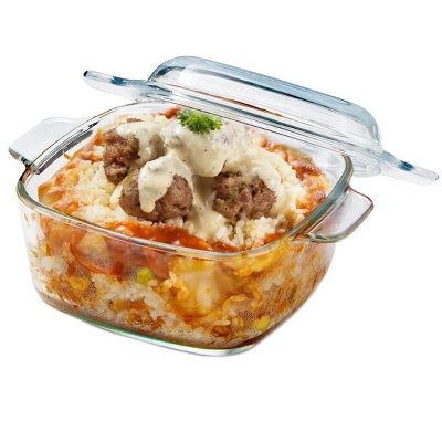 Itopfox 1 Quart Glass Square Casserole Dish With Lid, Mini Baking Dish For Single Serving, Microwave & Oven Safe, Deep Design For Spill Prevention 8 Itopfox 1 Quart Glass Square Casserole Dish With Lid, Mini Baking Dish For Single Serving, Microwave & Oven Safe, Deep Design For Spill Prevention - Image 6