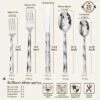 Itopfox Luxury 20-Piece Flatware Set For 4, 18/10 Stainless Steel Cutlery With Diamond Cut Design, Mirror Polished, Dishwasher Safe For Home, Wedding -Kitchen Chef GUEST de24e935 0b0a 45f8 af26 389162ff8754