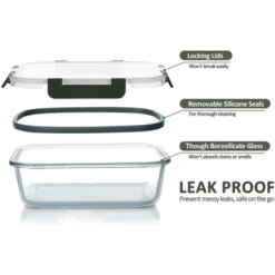 Itopfox 24-Piece Glass Food Storage Containers With Snap Locking Lids, Airtight Meal Prep Containers For Microwave, Oven, Freezer & Dishwasher -Kitchen Chef GUEST de3561f3 6af1 4d6f bee7 c58114ec9ec4 1