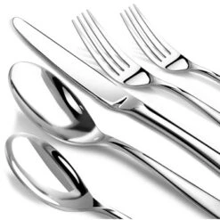 Itopfox 40-Piece Stainless Steel Silverware Set For 8, Heavy Duty Flatware Cutlery Set With Mirror Polished Forks, Knives, Spoons, Dishwasher Safe -Kitchen Chef GUEST df6c4ac2 6444 4cae b573 575e5a563b71