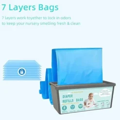 Itopfox Diaper Pail Refill Bags, 30 Count, Compatible With Easy Roll Signature & Platinum Pails, 7-Layer Odor Barrier -Kitchen Chef GUEST dfbe473d 101a 4dfb 8f53 84d486d69477