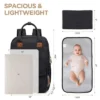 Itopfox Expandable Diaper Backpack For Twins, Dual Compartments, Includes Changing Pad & Stroller Straps, Unisex Black, 26-36L -Kitchen Chef GUEST dfd836e3 06bd 492e 8e5a ccd70aabef10
