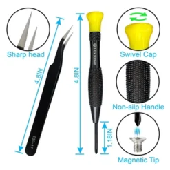 Itopfox 18PCS Mini Precision Screwdriver Set With Case Magnetic Flathead Phillips Pentalobe Torx Star Kit For Repairing Computer Eyeglass Phone Watch -Kitchen Chef GUEST e0cd4d23 ecd8 4950 8b09 f9b6b86725ab