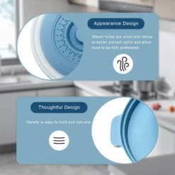 Itopfox Microwave Food Cover With Handle - Collapsible Vented Silicone Splash Guard & Tray For Heating, Doubles As Draining Basket For Washing Fruits -Kitchen Chef GUEST e224e87c aecc 4b24 82d7 b988b6201307