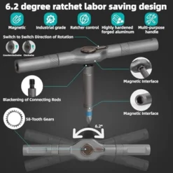 Itopfox 24 In 1 Magnetic Screwdriver Set With Ratchet Handle, Detachable Extension Rod For PC, Furniture, Bicycle Repairs -Kitchen Chef GUEST e2b788c5 261e 42a0 ac3d c691f63e9df9